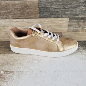Soul Naturalizer Neela Womens Tennis Shoes Sz 10 M Gold Low Top Lace Up Sneakers